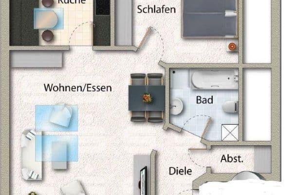 Pronájem bytu 2+1 54 m², Goldbachstraße 76, Dörzbach Pronájem bytu 2+1 54 m², Goldbachstraße 76, Dörzbach