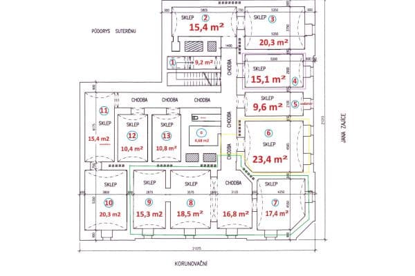 Pronájem nebytového prostoru 68 m², Jana Zajíce, Praha Pronájem nebytového prostoru 68 m², Jana Zajíce, Praha