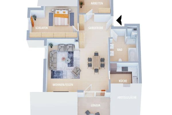 Pronájem bytu 3+kk 89 m², Lauffen am Neckar Pronájem bytu 3+kk 89 m², Lauffen am Neckar