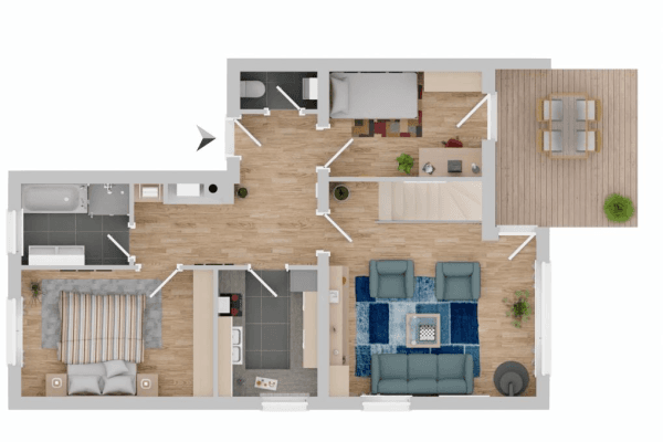 Pronájem bytu 4+1 106 m², Metzingen Pronájem bytu 4+1 106 m², Metzingen