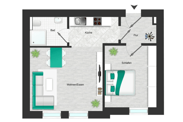 Pronájem bytu 2+1 31 m², Karl-Ferlemann-Straße 10, Leipzig, Sasko Pronájem bytu 2+1 31 m², Karl-Ferlemann-Straße 10, Leipzig, Sasko