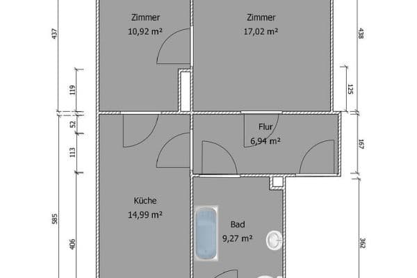 Pronájem bytu 2+1 60 m², Triftstr. 29, Halle, Sasko-Anhaltsko Pronájem bytu 2+1 60 m², Triftstr. 29, Halle, Sasko-Anhaltsko