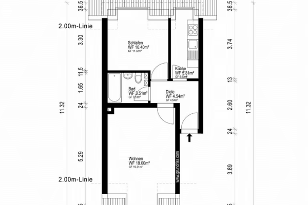 Prodej bytu 2+1 42 m², Düsseldorf Prodej bytu 2+1 42 m², Düsseldorf