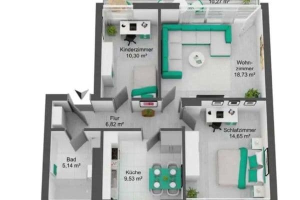 Prodej bytu 3+1 70 m², Koblenz, Porýní-Falc Prodej bytu 3+1 70 m², Koblenz, Porýní-Falc