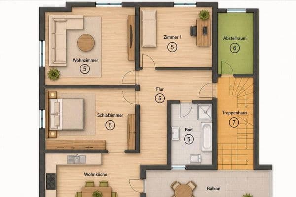 Pronájem bytu 3+1 86 m², Bahnhofstrasse 79/1, Tuttlingen Pronájem bytu 3+1 86 m², Bahnhofstrasse 79/1, Tuttlingen