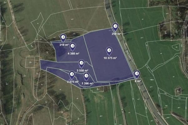 Prodej pozemku 2.475 m², Hrazany Prodej pozemku 2.475 m², Hrazany