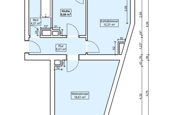 Prodej bytu 2+1 48 m², Burgstraße 4, Maannheim, Bádensko-Württembersko Prodej bytu 2+1 48 m², Burgstraße 4, Maannheim, Bádensko-Württembersko