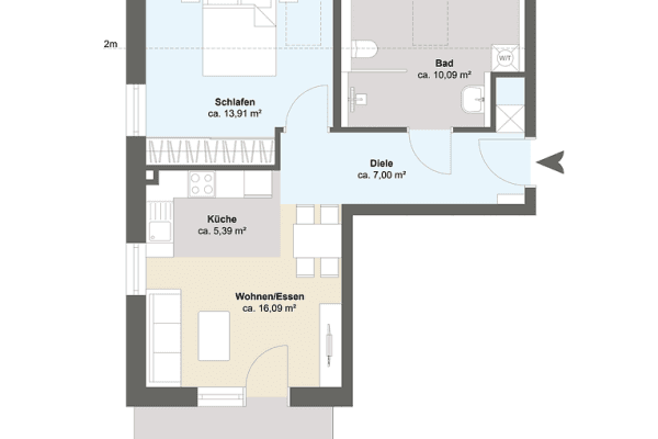 Prodej bytu 2+1 58 m², Babenhauser Straße 7, Boos, Bavorsko Prodej bytu 2+1 58 m², Babenhauser Straße 7, Boos, Bavorsko
