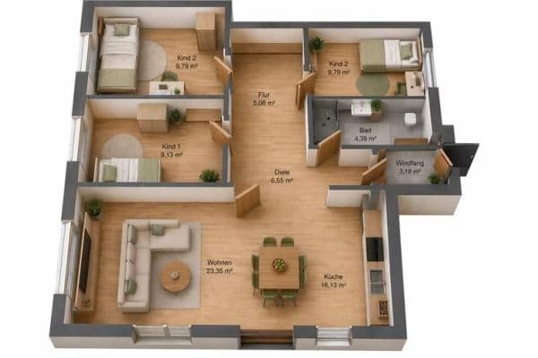 Pronájem bytu 4+1 100 m², Hoststraße 13a, Ahnatal-Weimar Pronájem bytu 4+1 100 m², Hoststraße 13a, Ahnatal-Weimar