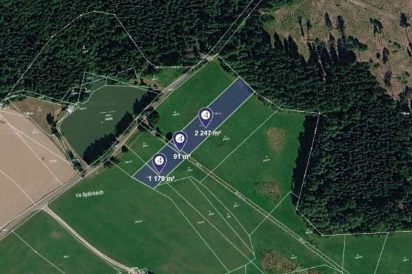 Prodej pozemku 879 m², Třebětín Prodej pozemku 879 m², Třebětín