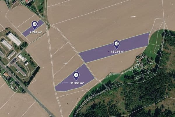Prodej pozemku 8.263 m², Třebětín Prodej pozemku 8.263 m², Třebětín