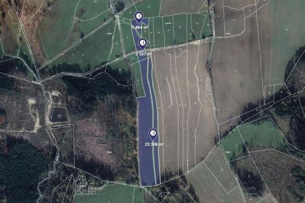 Prodej pozemku 27.709 m², Šimanov Prodej pozemku 27.709 m², Šimanov