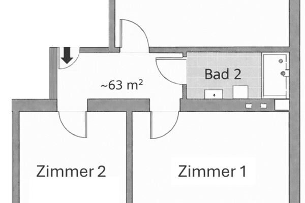 Pronájem bytu 3+1 63 m², Essen, Severní Porýní-Vestfálsko Pronájem bytu 3+1 63 m², Essen, Severní Porýní-Vestfálsko