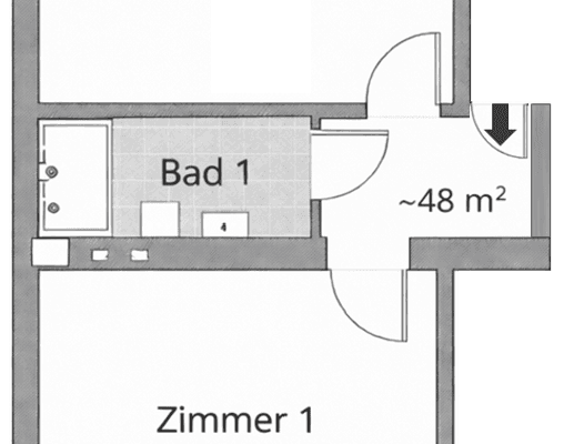 Pronájem bytu 2+1 48 m², Essen, Severní Porýní-Vestfálsko Pronájem bytu 2+1 48 m², Essen, Severní Porýní-Vestfálsko