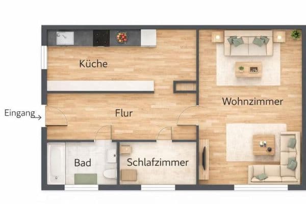 Pronájem bytu 2+1 50 m², Hoststraße 13a, Ahnatal-Weimar Pronájem bytu 2+1 50 m², Hoststraße 13a, Ahnatal-Weimar