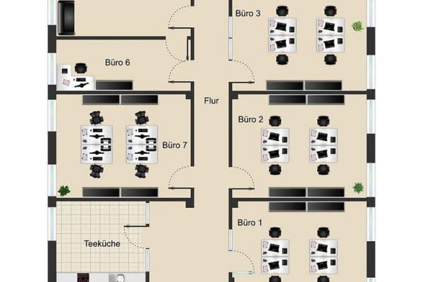 Pronájem kanceláře 293 m², München, Bavorsko Pronájem kanceláře 293 m², München, Bavorsko
