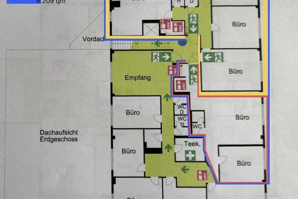 Pronájem kanceláře 209 m², Hannover, Dolní Sasko Pronájem kanceláře 209 m², Hannover, Dolní Sasko