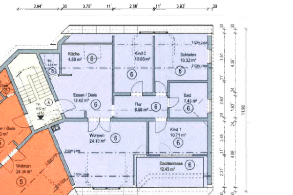 Pronájem bytu 4+kk 94 m², Königsberger Straße 7, Donaueschingen Pronájem bytu 4+kk 94 m², Königsberger Straße 7, Donaueschingen