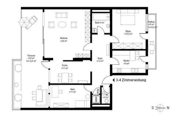 Prodej bytu 3+kk 101 m², Am See, haar, Bavorsko Prodej bytu 3+kk 101 m², Am See, haar, Bavorsko
