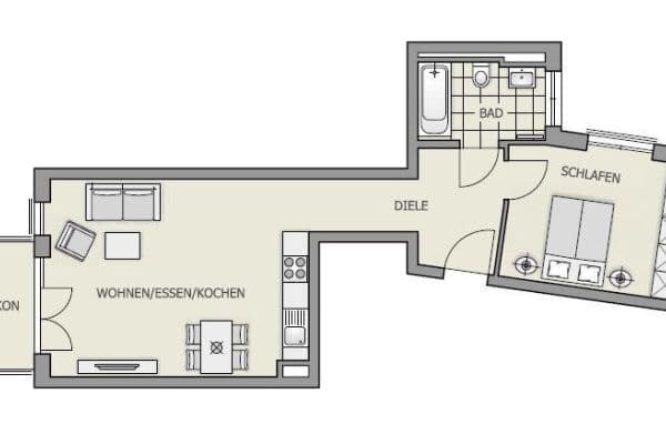 Pronájem bytu 2+1 56 m², Grossvenedigerstr. 55, München, Bavorsko Pronájem bytu 2+1 56 m², Grossvenedigerstr. 55, München, Bavorsko