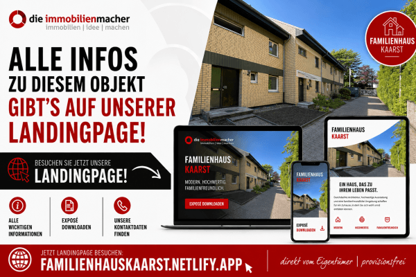 Prodej domu 164 m², pozemek 195 m², Kampwebersheide 49, Kaarst Prodej domu 164 m², pozemek 195 m², Kampwebersheide 49, Kaarst