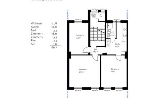 Pronájem bytu 3+1 70 m², Burgstr. 83, Solingen Pronájem bytu 3+1 70 m², Burgstr. 83, Solingen