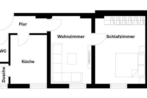Prodej bytu 2+1 45 m², Wiesbaden, Hessen Prodej bytu 2+1 45 m², Wiesbaden, Hessen