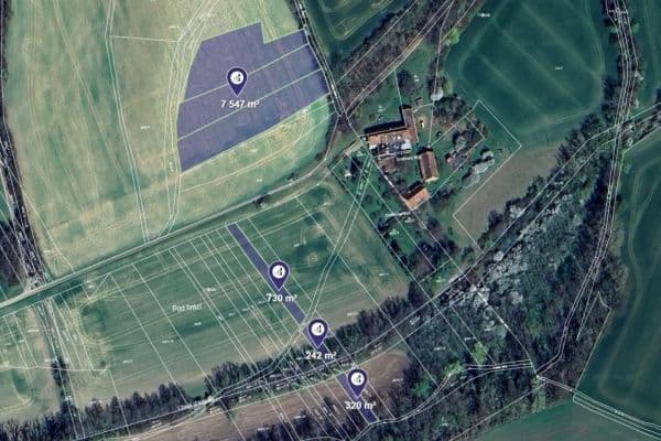 Prodej pozemku 9.947 m², Kožušice Prodej pozemku 9.947 m², Kožušice