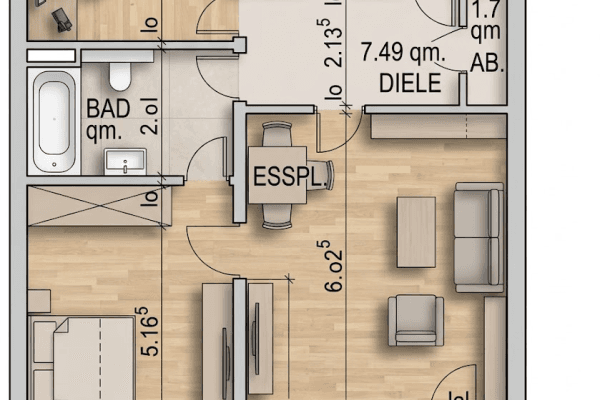Prodej bytu 3+1 70 m², Leonberg, Bádensko-Württembersko Prodej bytu 3+1 70 m², Leonberg, Bádensko-Württembersko