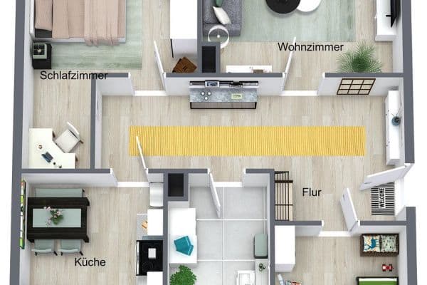 Pronájem bytu 3+1 84 m², Chemnitzer Str. 72, Meerane, Sasko Pronájem bytu 3+1 84 m², Chemnitzer Str. 72, Meerane, Sasko