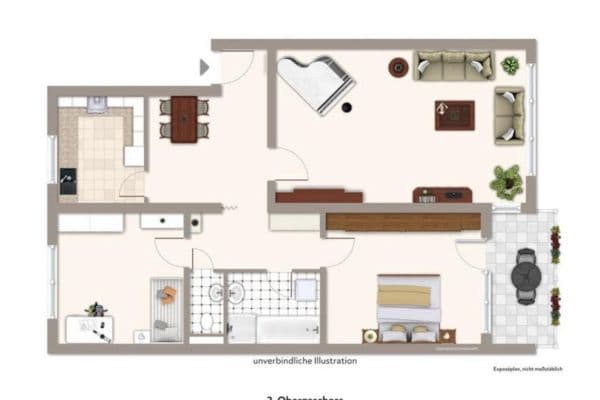 Pronájem bytu 3+kk 91 m², Backnang Pronájem bytu 3+kk 91 m², Backnang