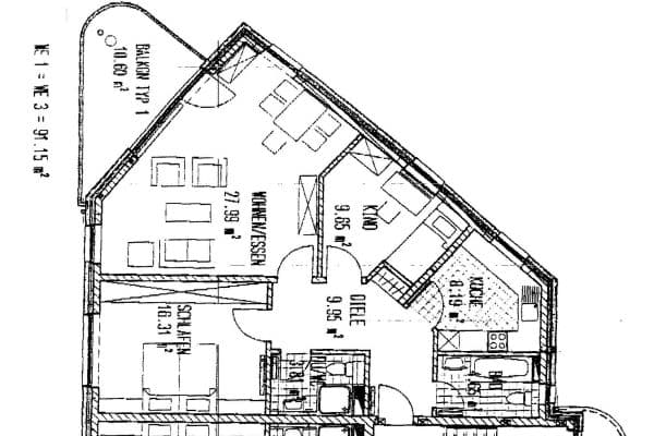 Pronájem bytu 3+kk 91 m², Bielefelder Straße 7, Herne Pronájem bytu 3+kk 91 m², Bielefelder Straße 7, Herne