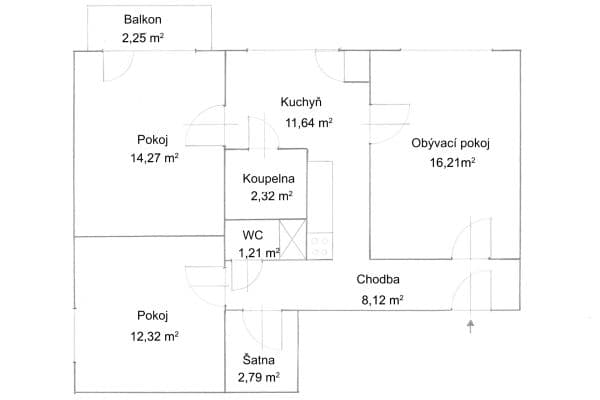 Prodej bytu 3+1 69 m², Sadová, Hodonín Prodej bytu 3+1 69 m², Sadová, Hodonín