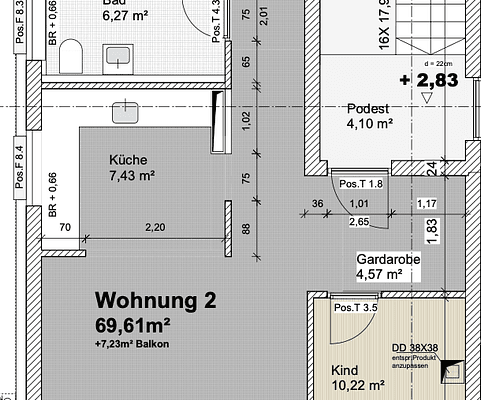 Pronájem bytu 3+1 70 m², Waldperlacher Str. 88, München, Bavorsko Pronájem bytu 3+1 70 m², Waldperlacher Str. 88, München, Bavorsko