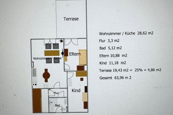 Pronájem bytu 3+1 64 m², Berliner Str. 911, Köln Pronájem bytu 3+1 64 m², Berliner Str. 911, Köln