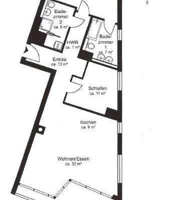 Pronájem bytu 3+1 107 m², Überseeallee 8, Hamburg, Hamburg Pronájem bytu 3+1 107 m², Überseeallee 8, Hamburg, Hamburg