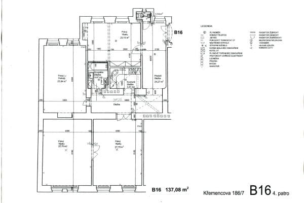 Pronájem bytu 4+1 137 m², Křemencova, Praha Pronájem bytu 4+1 137 m², Křemencova, Praha