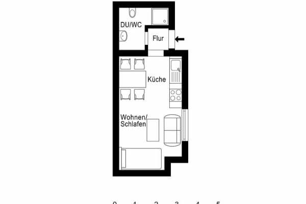 Pronájem bytu 1+1 20 m², Bonn Pronájem bytu 1+1 20 m², Bonn