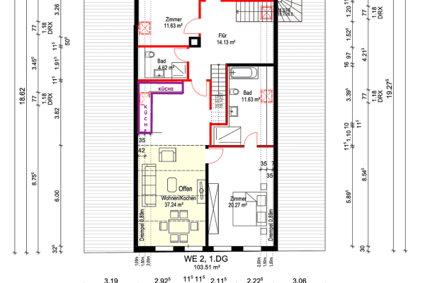 Pronájem bytu 4+1 124 m², Hollern-Twielenfleth Pronájem bytu 4+1 124 m², Hollern-Twielenfleth