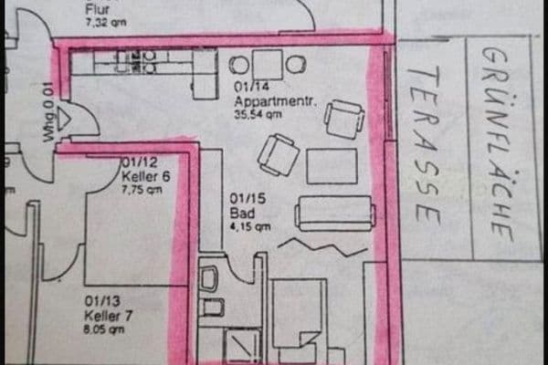 Pronájem bytu 1+1 42 m², Fliederweg 9, Landsberg Pronájem bytu 1+1 42 m², Fliederweg 9, Landsberg