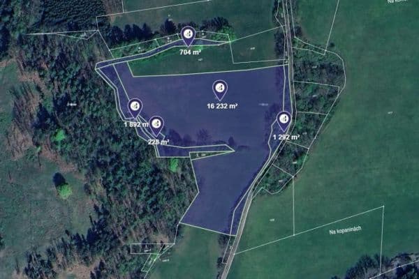 Prodej pozemku 20.348 m², Čmelíny Prodej pozemku 20.348 m², Čmelíny