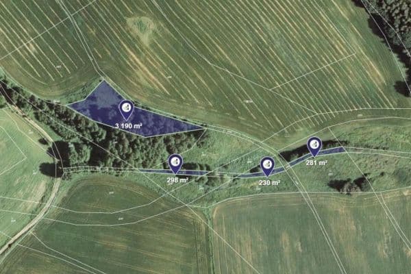 Prodej pozemku 3.999 m², Březina Prodej pozemku 3.999 m², Březina