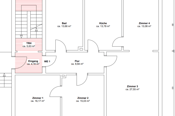 Pronájem bytu 4+1 108 m², Niederstraße 9, Recklinghausen Pronájem bytu 4+1 108 m², Niederstraße 9, Recklinghausen