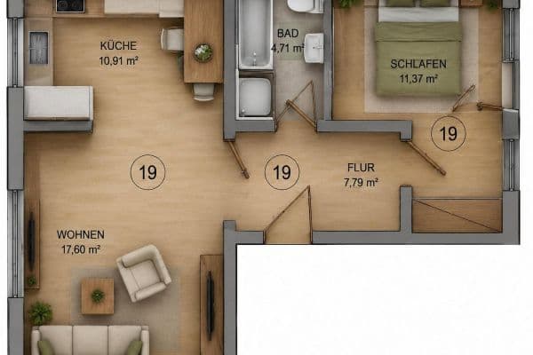 Prodej bytu 2+1 50 m², Mühlheimerstraße 37, Mühlheim am Main Prodej bytu 2+1 50 m², Mühlheimerstraße 37, Mühlheim am Main