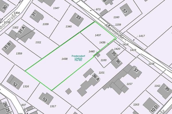 Prodej pozemku 2.274 m², Ahornstraße 34, Fredersdorf – Brandenburg Prodej pozemku 2.274 m², Ahornstraße 34, Fredersdorf – Brandenburg