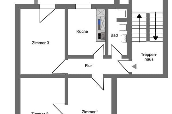 Prodej bytu 3+1 80 m², Bochum Prodej bytu 3+1 80 m², Bochum