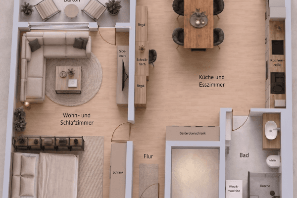 Pronájem bytu 2+1 52 m², Oberschleißheim, Bavorsko Pronájem bytu 2+1 52 m², Oberschleißheim, Bavorsko