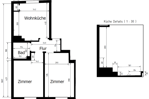 Pronájem bytu 3+1 60 m², Wenkerstr. 11, Dortmund Pronájem bytu 3+1 60 m², Wenkerstr. 11, Dortmund