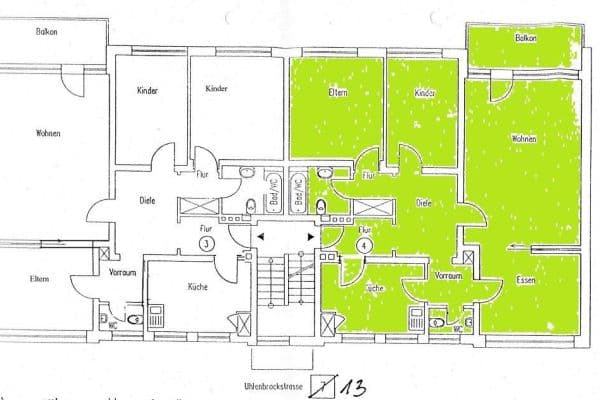 Pronájem bytu 4+kk 102 m², Uhlenbrockstrasse 13, Gelsenkirchen Pronájem bytu 4+kk 102 m², Uhlenbrockstrasse 13, Gelsenkirchen