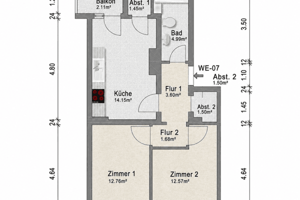 Prodej bytu 2+kk 55 m², Düsseldorf, Severní Porýní-Vestfálsko Prodej bytu 2+kk 55 m², Düsseldorf, Severní Porýní-Vestfálsko